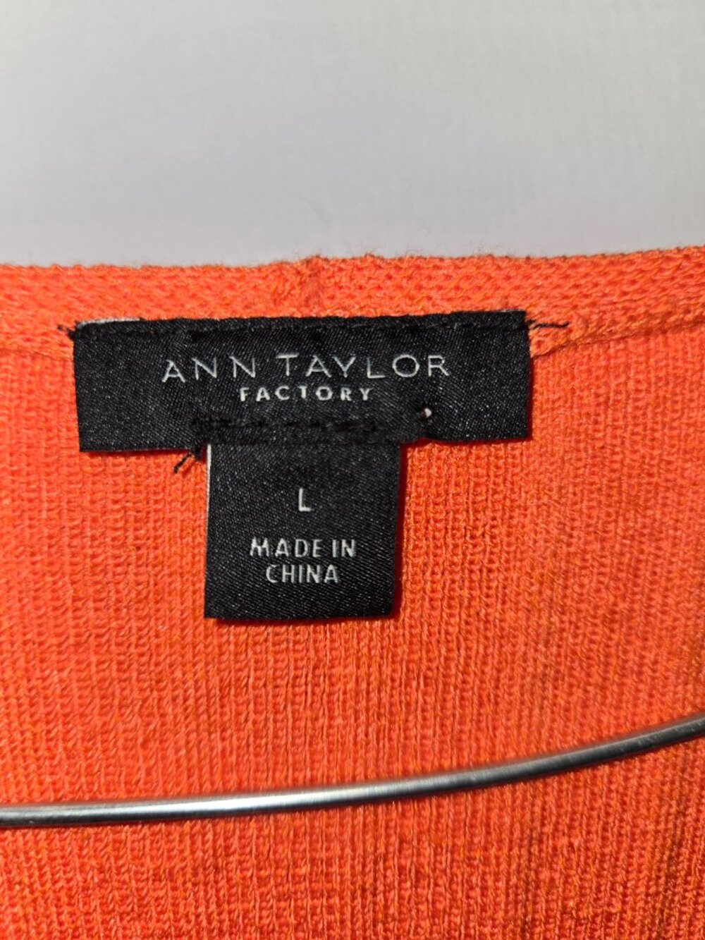 Ann Taylor Factory Rib Knit Tie Waist Midi Dress Coral Orange Size Large - Picture 3 of 4